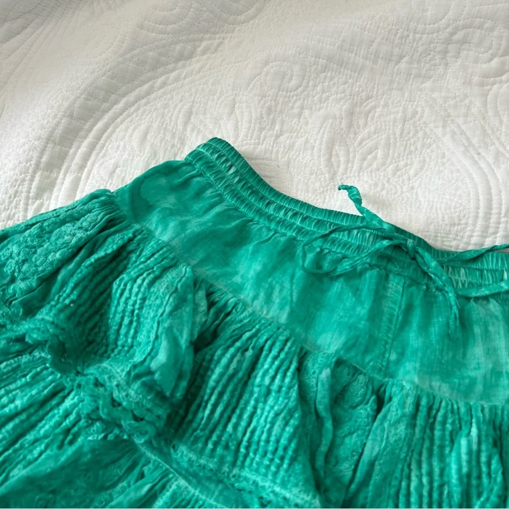 MUCHE & MUCHETTE coquette skort in emerald O/S - Picture 5 of 8
